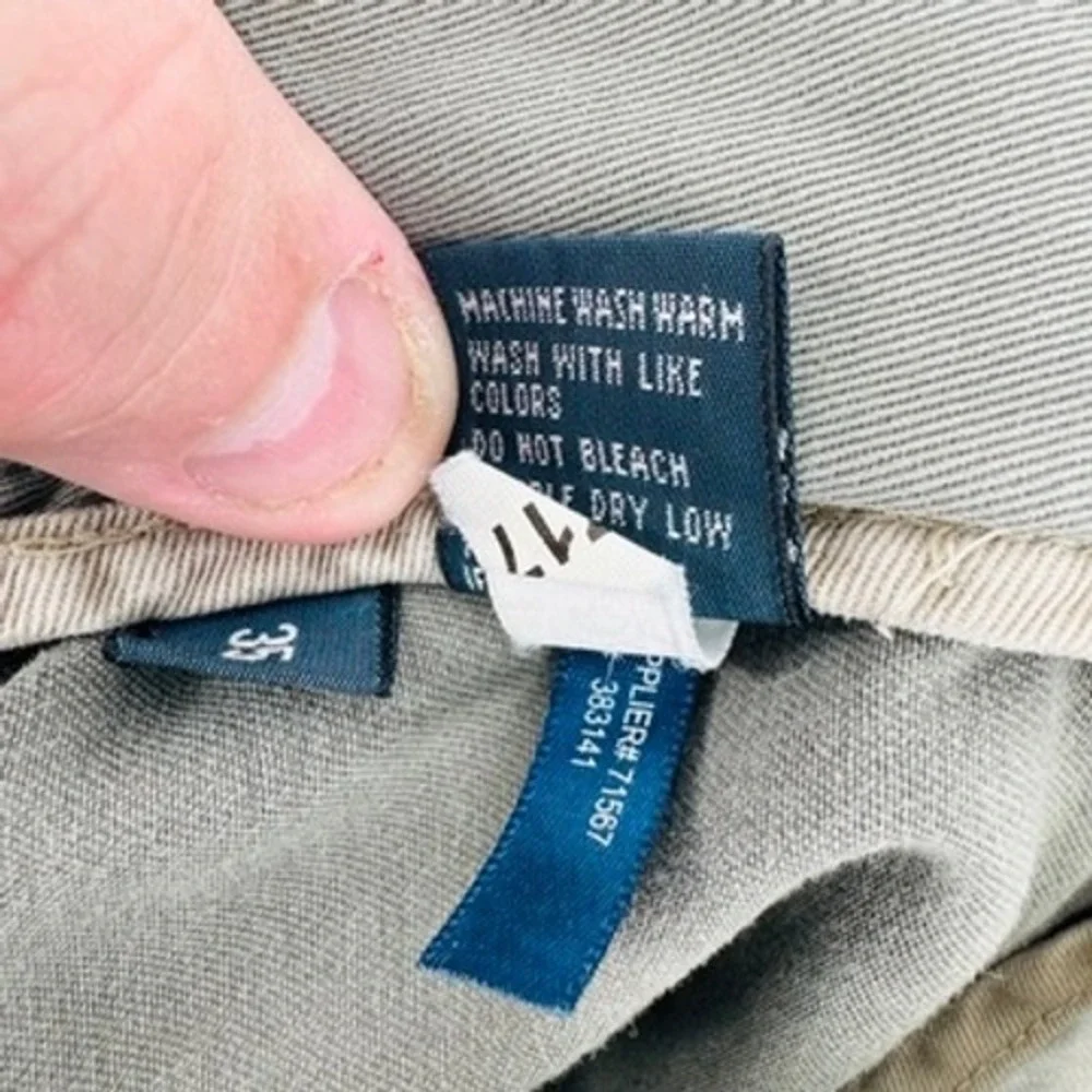 Y2k Polo‎ Ralph Lauren Cargo Shorts Baggy Mens 35 Green Classic Heavy Utility
